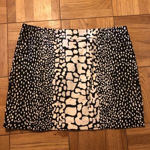 J.Crew Animal Print Shift Skirt